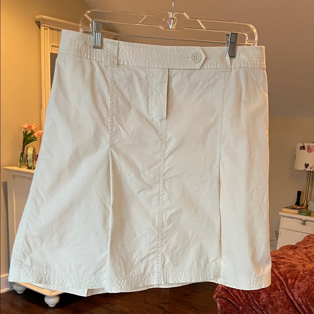 LOFT Cotton Cream Skirt